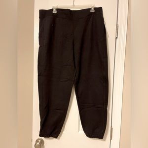 NWT black Tek Gear fleece jogger pants, size PXL